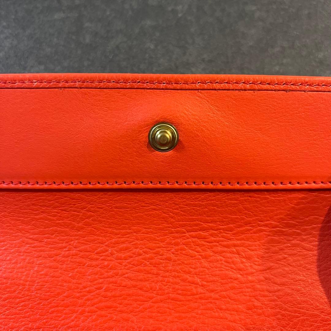 【未使用級】IL BISONTE　イルビゾンテ　長財布　オレンジ　レッド　レザー