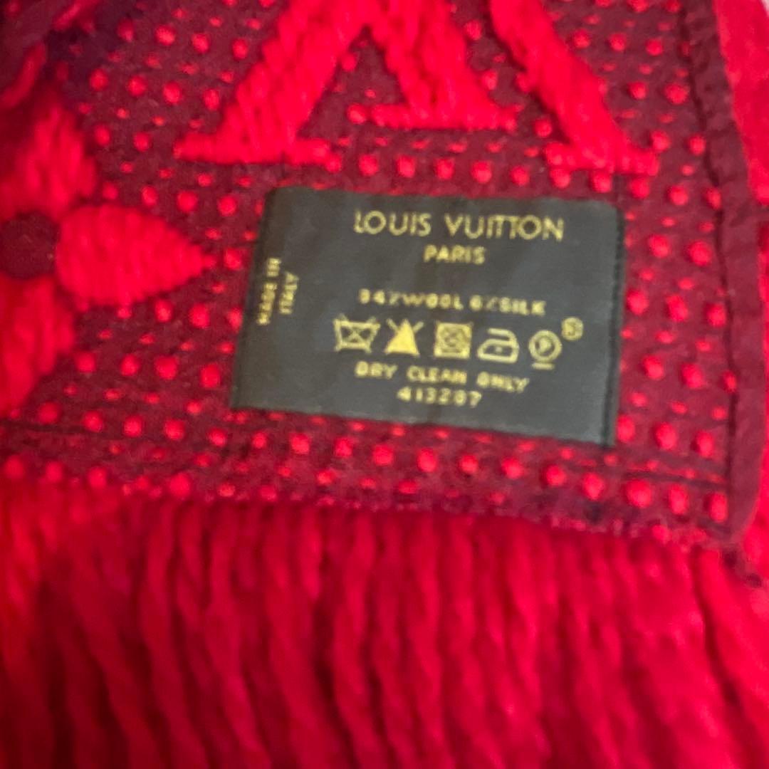 ★ルイヴィトン マフラー モノグラム ルージュ 美品