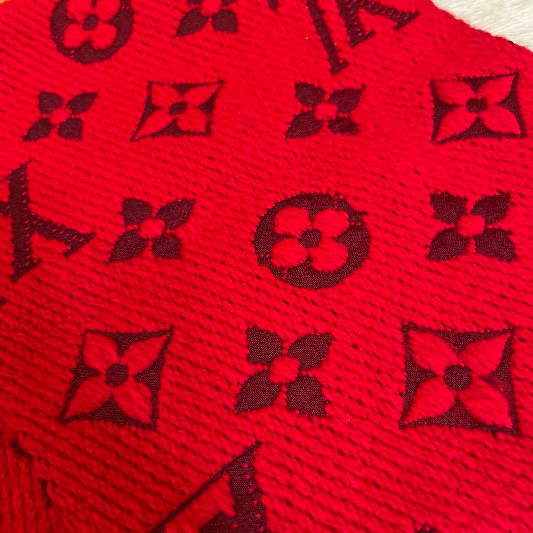 ★ルイヴィトン マフラー モノグラム ルージュ 美品