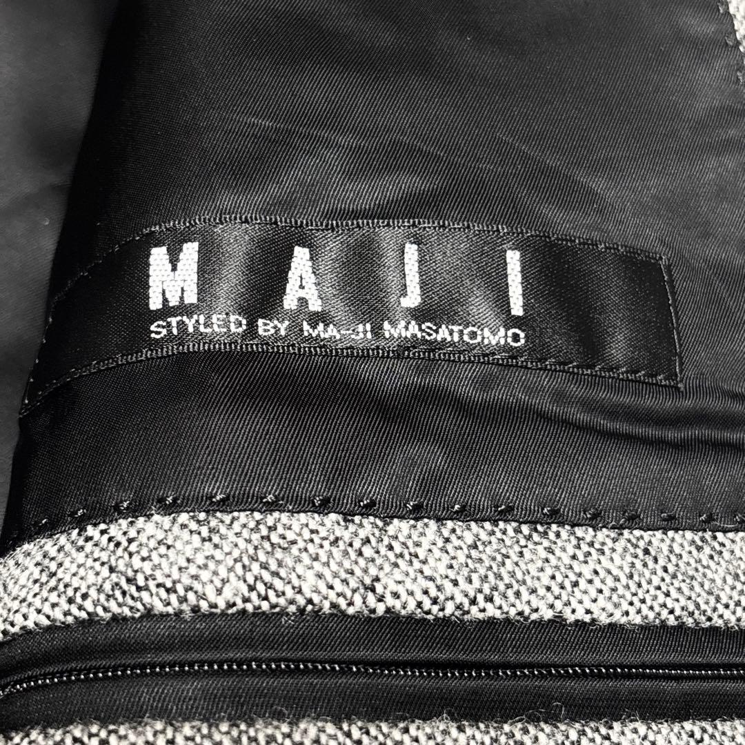 美品 AOKI アオキ ツイード風 3ピース スーツ セットアップ M グレー