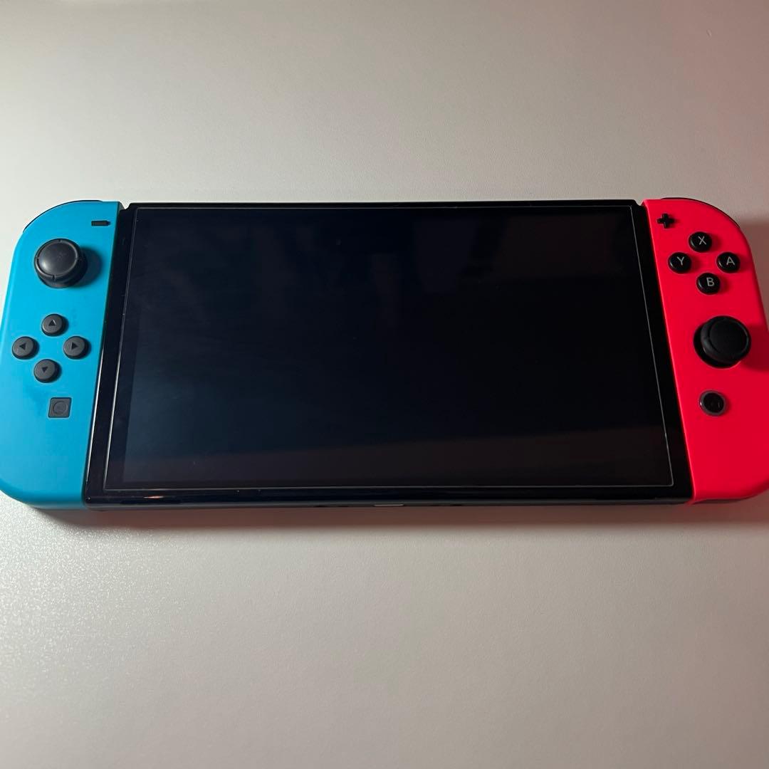 美品 Nintendo Switch 有機EL【ガラス保護、ケース、SD付】