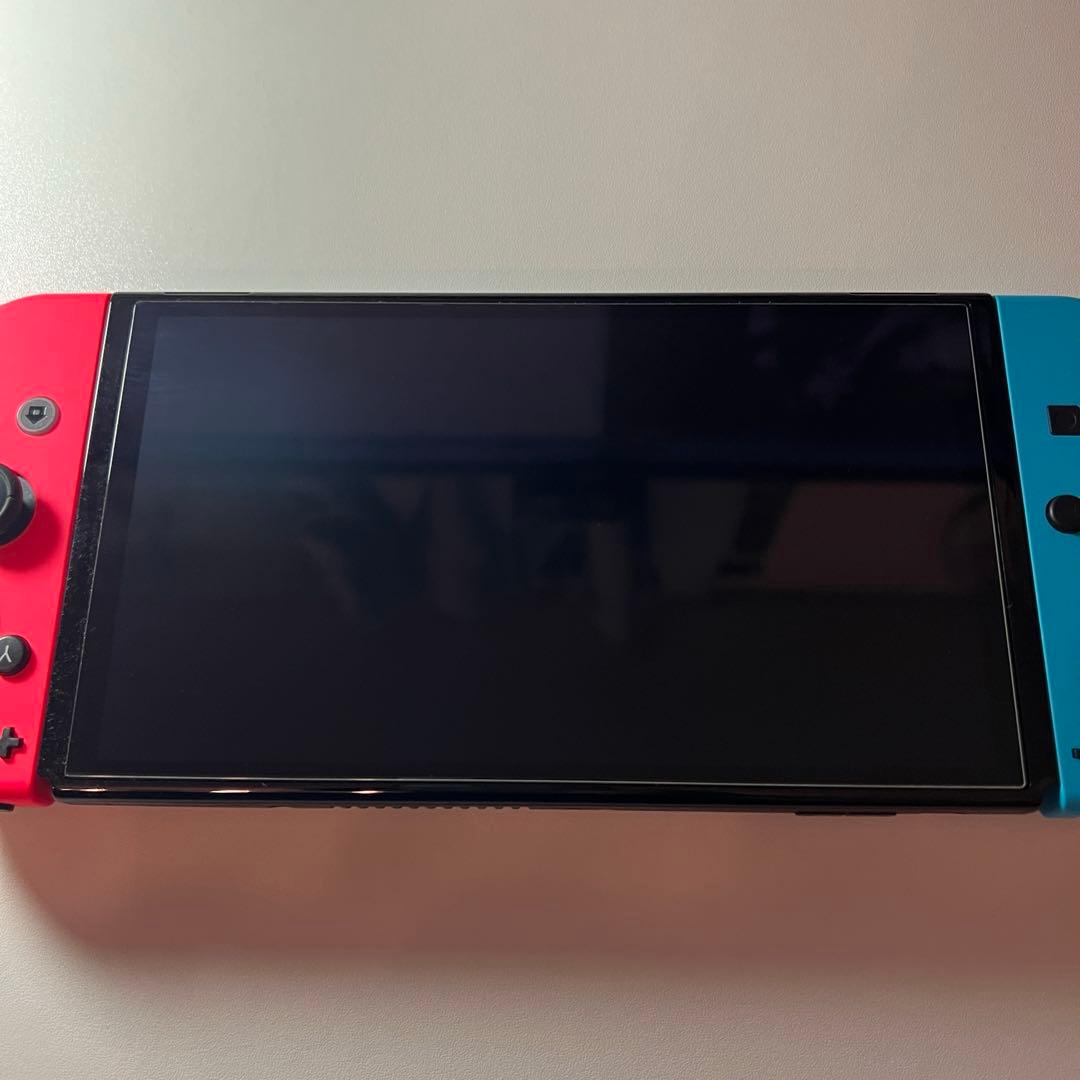 美品 Nintendo Switch 有機EL【ガラス保護、ケース、SD付】
