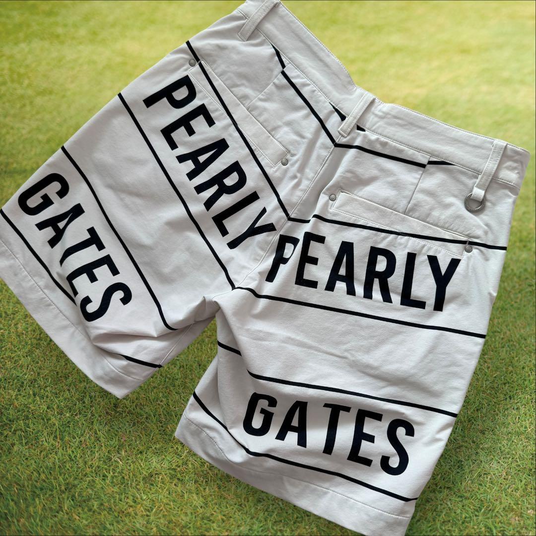 美品　パーリーゲイツ　ハーフパンツ　短パン　白　ホワイト　4 M〜L相当　ゴルフ