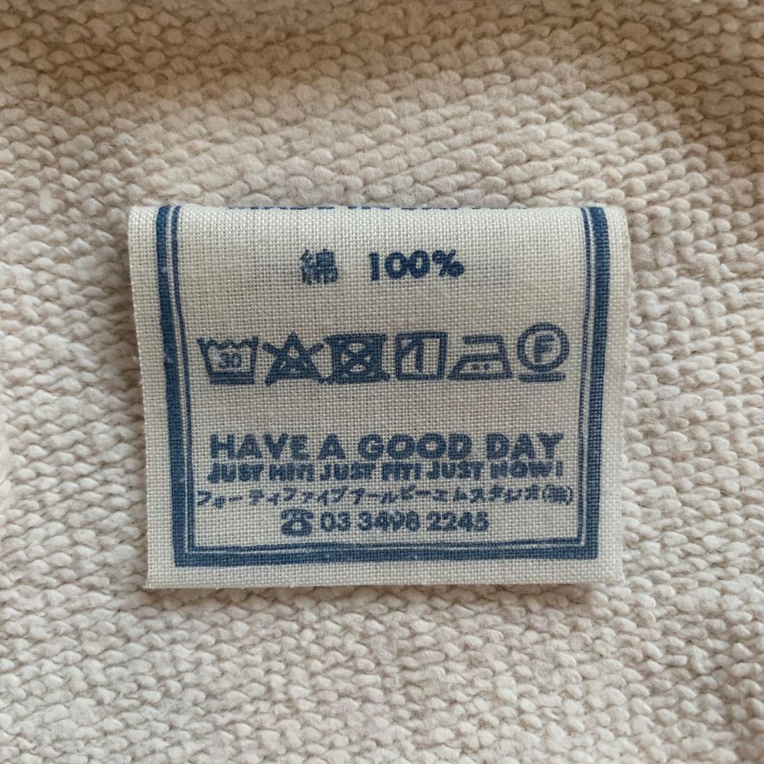 45R フォーティーファイブアール　スウェット　白　トレーナー　R刺繍　美品