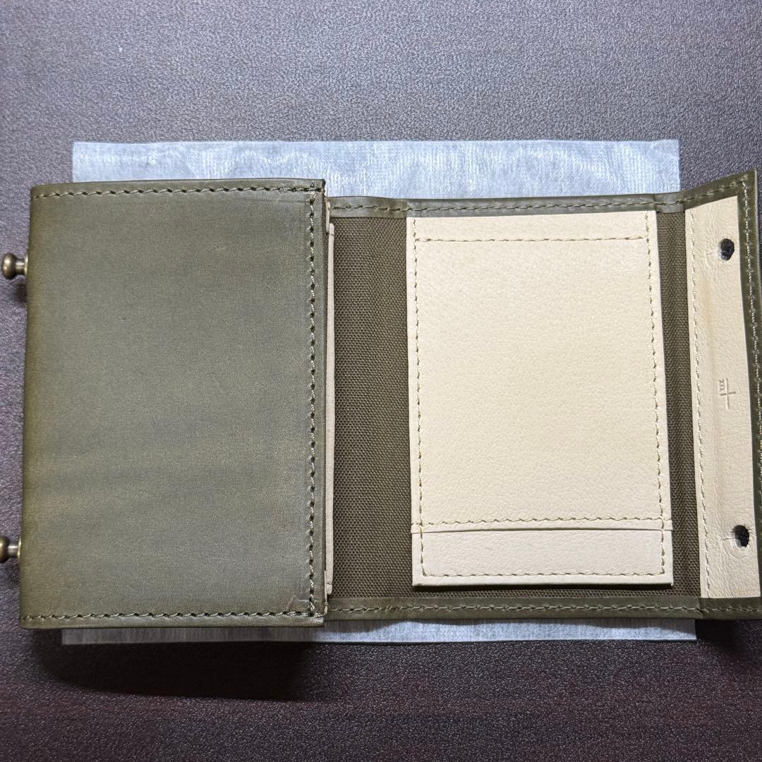 新品未使用 エムピウ millefoglie II P25 ミニ財布 グリージョ