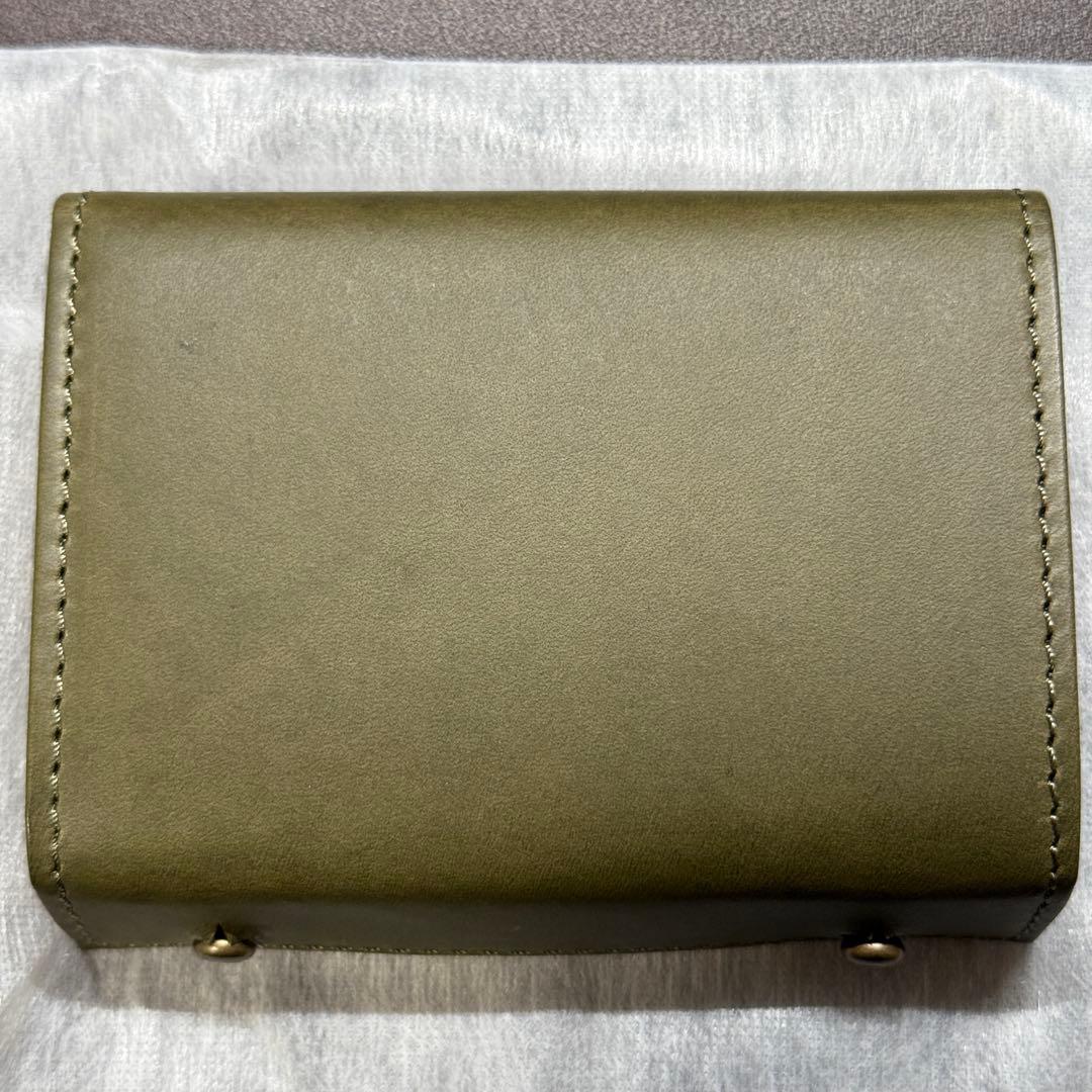 新品未使用 エムピウ millefoglie II P25 ミニ財布 グリージョ