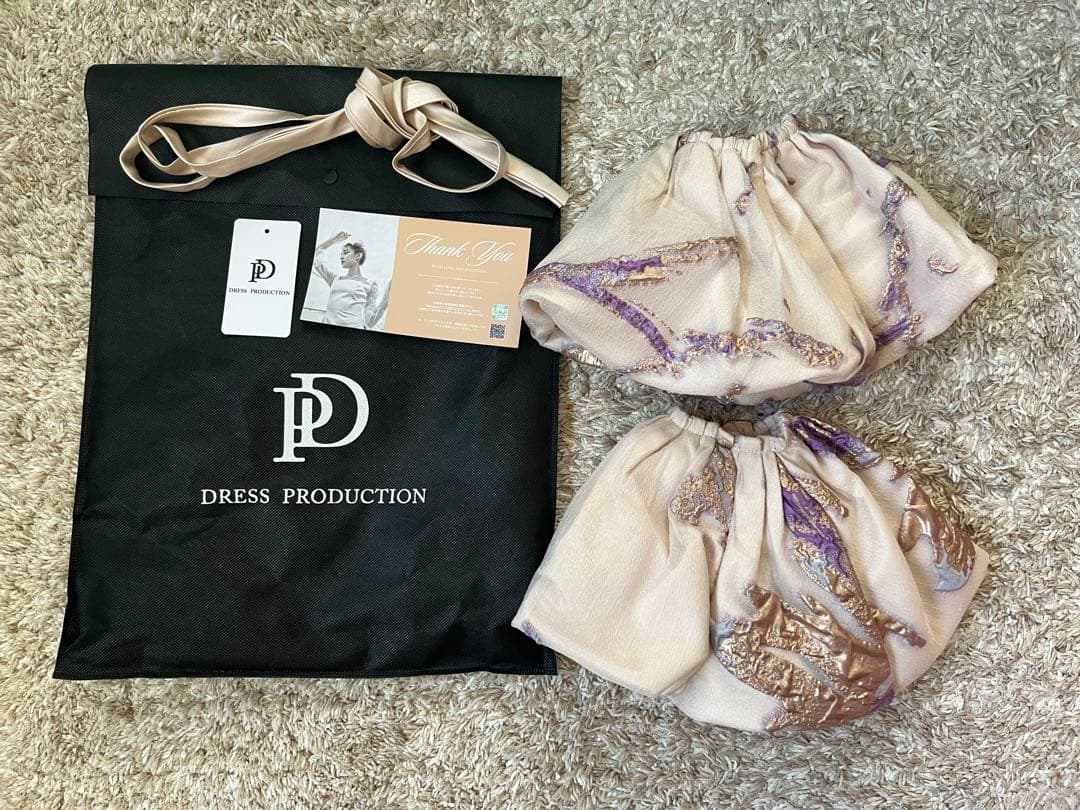 【期間限定値下げ】ドレスプロダクション2way総柄ジャガード パフスリーブドレス