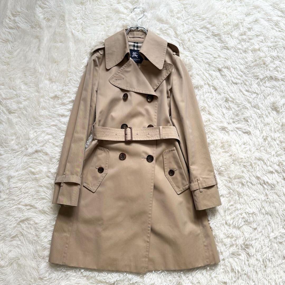 バーバリーロンドン トレンチコート ノバチェック ベルト 36 ハニーベージュ