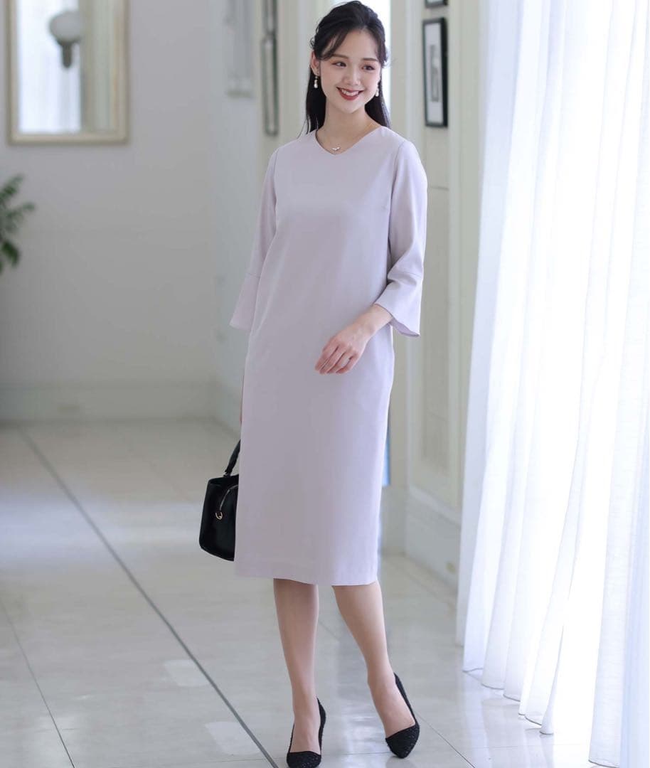 【美品】PourVous ノーカラージャケットセレモニースーツ