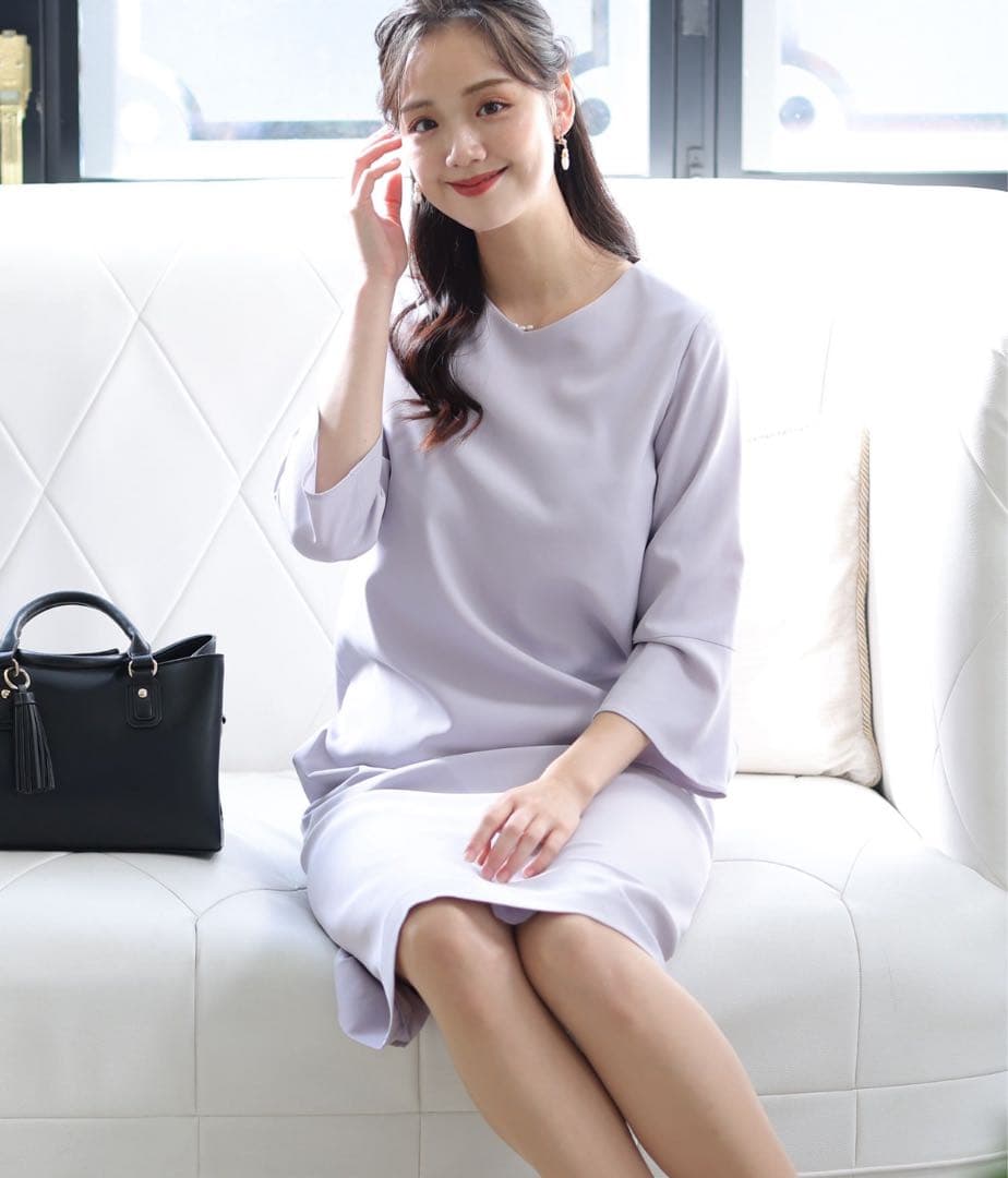 【美品】PourVous ノーカラージャケットセレモニースーツ