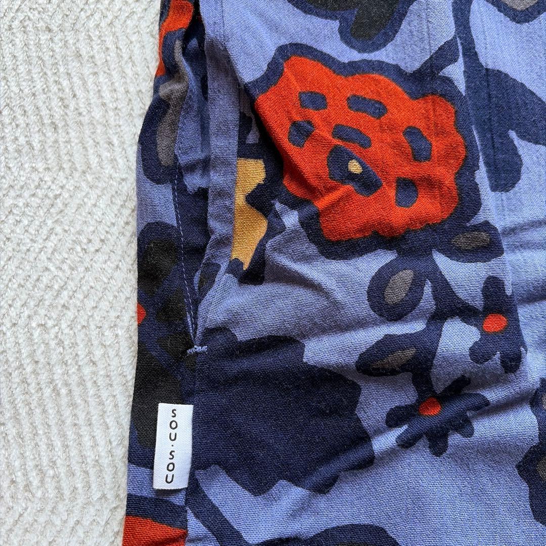 SOUSOU　ソウソウ　高島縮 薙刀長方形衣　野花つみ　長丈