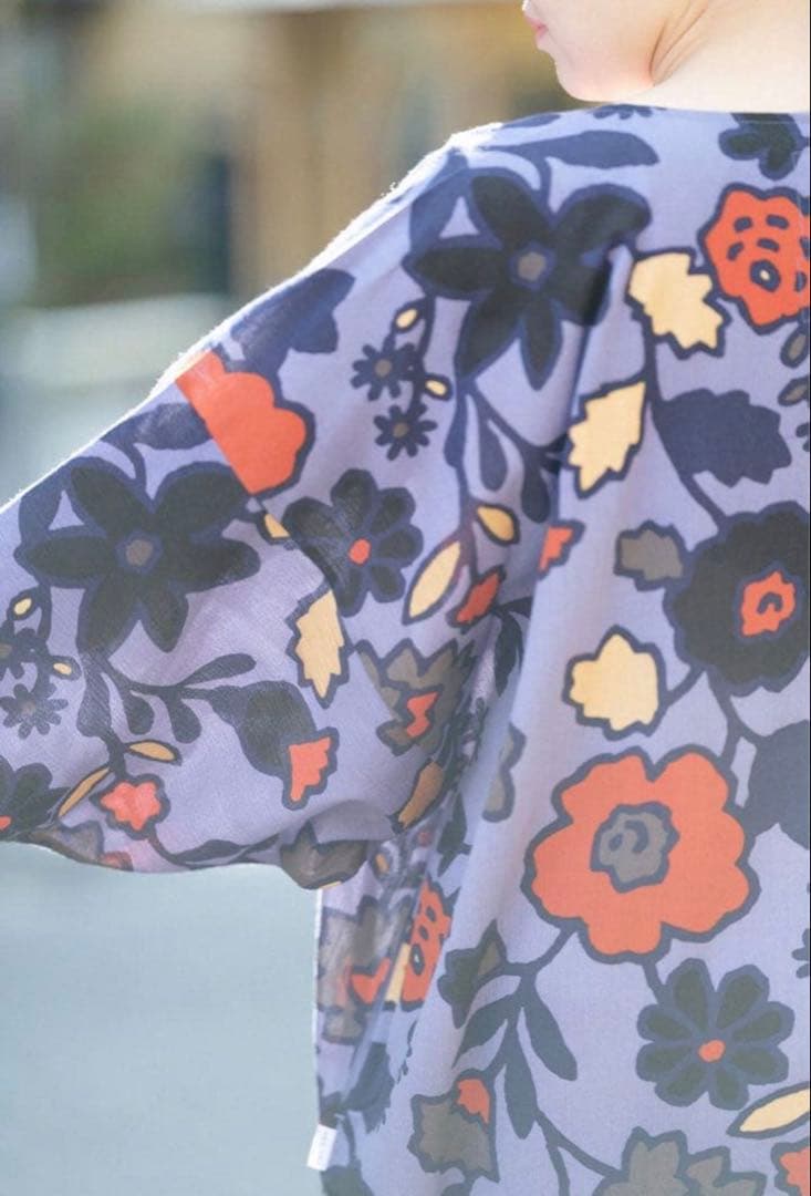 SOUSOU　ソウソウ　高島縮 薙刀長方形衣　野花つみ　長丈