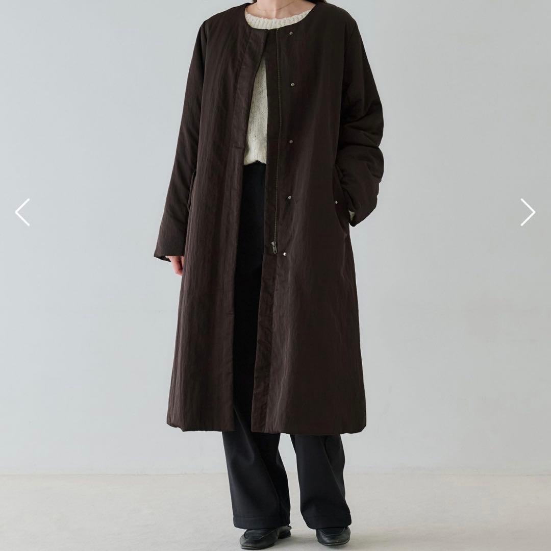 【crewre】size1 / 2wayノーカラーパファーコート