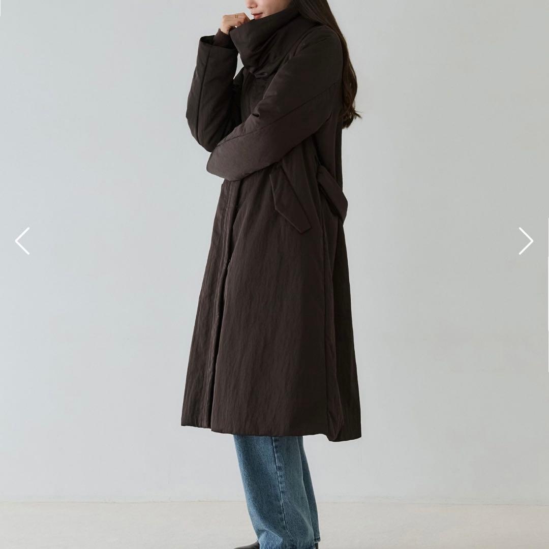 【crewre】size1 / 2wayノーカラーパファーコート