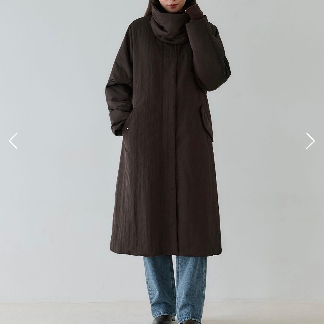 【crewre】size1 / 2wayノーカラーパファーコート