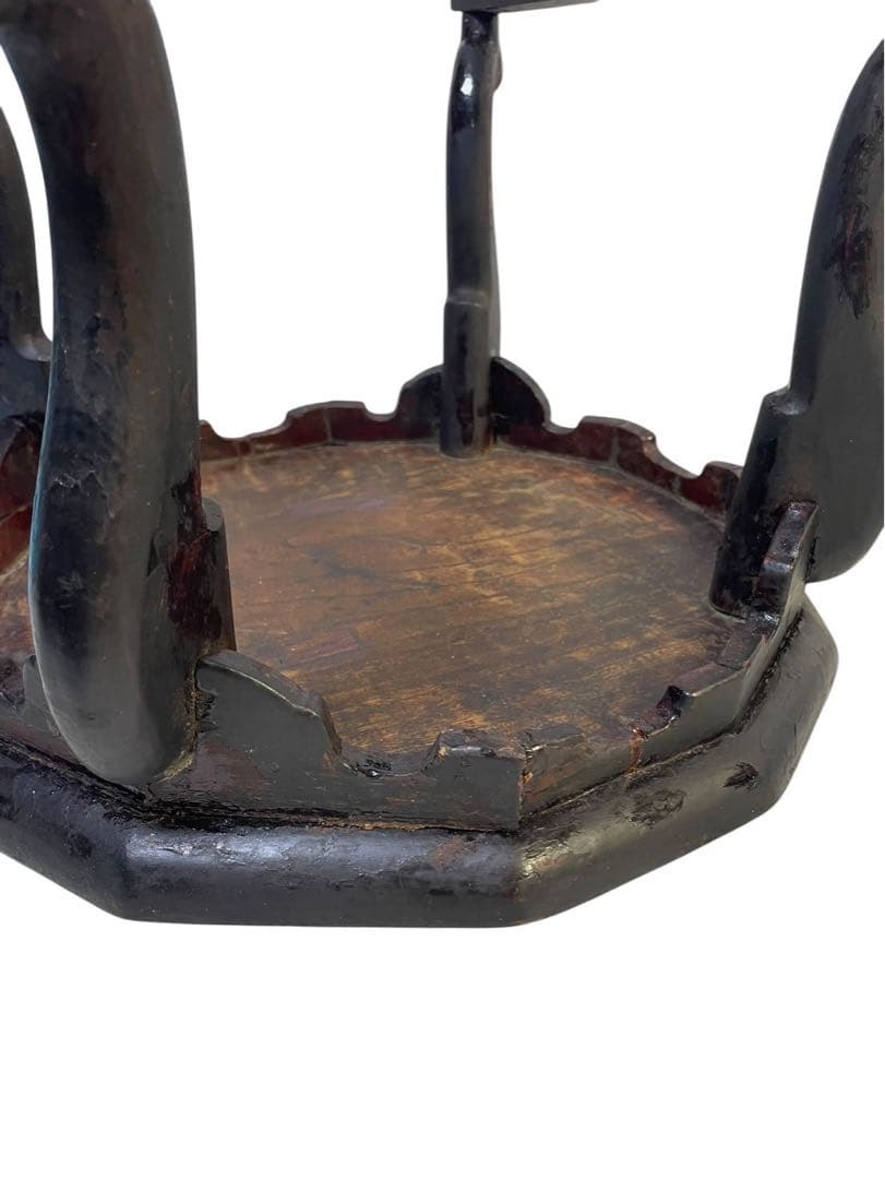 李朝膳 小盤 ソバン12角天板 虎脚 アンティーク