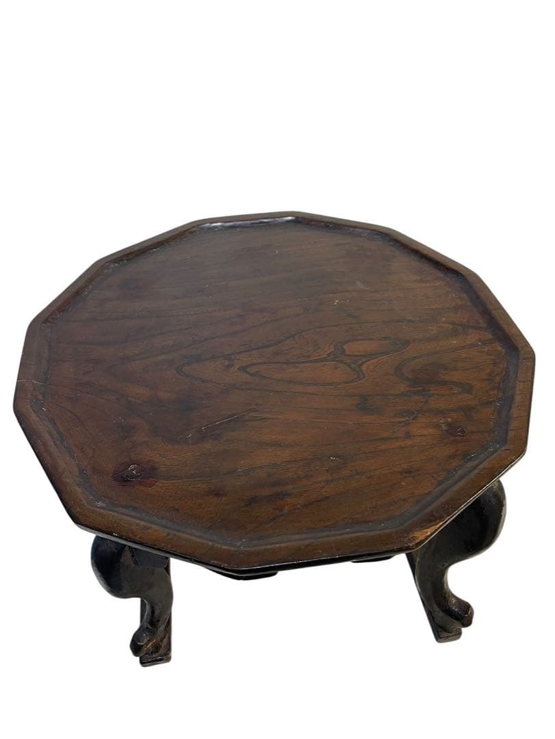 李朝膳 小盤 ソバン12角天板 虎脚 アンティーク