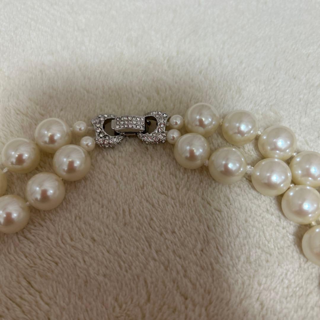 フォクシー　ネックレス　2連パール