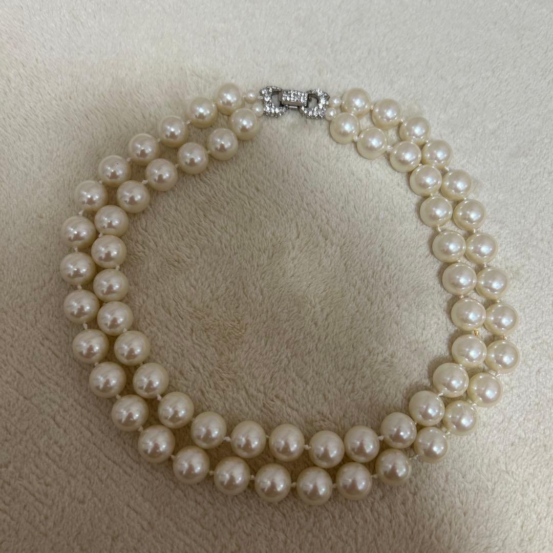 フォクシー　ネックレス　2連パール