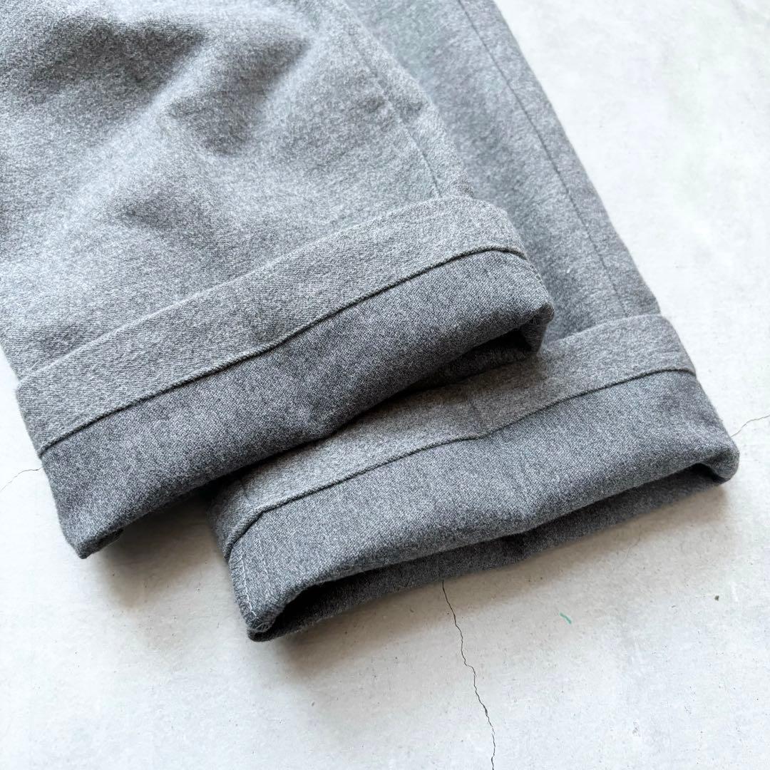 BEAMS GOLF ビームスゴルフ ロングパンツ 表微起毛 ロゴ グレー S