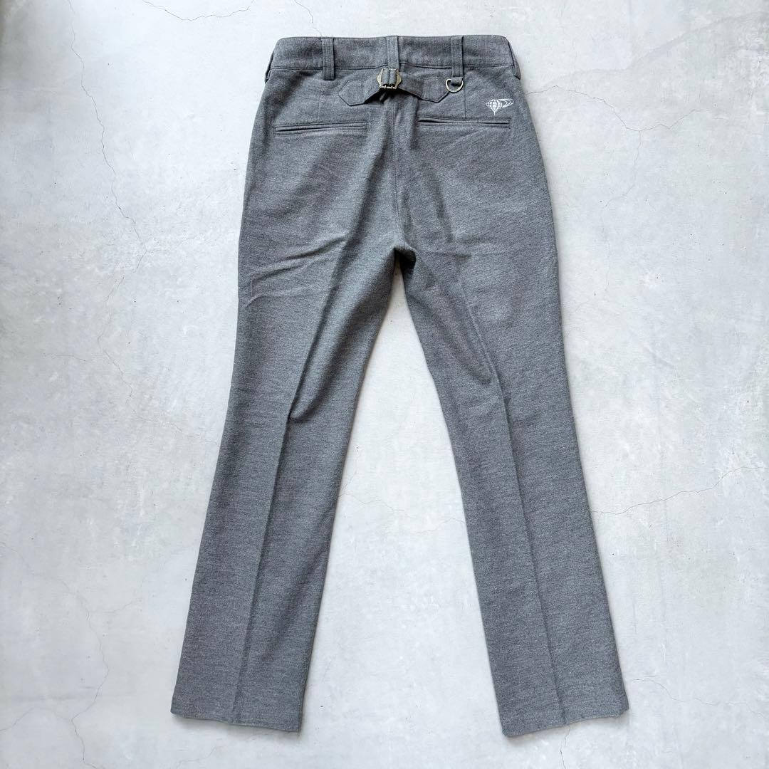 BEAMS GOLF ビームスゴルフ ロングパンツ 表微起毛 ロゴ グレー S