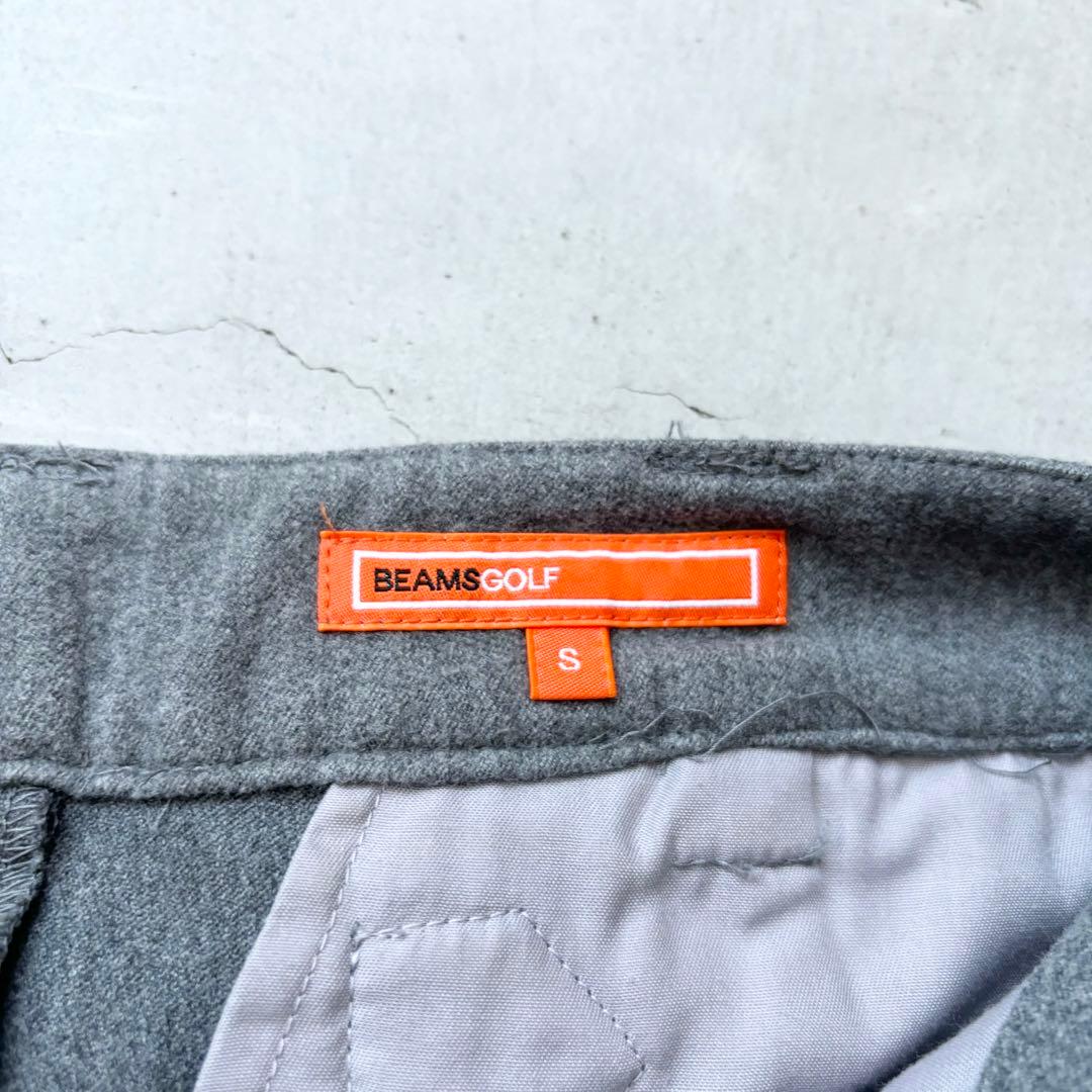 BEAMS GOLF ビームスゴルフ ロングパンツ 表微起毛 ロゴ グレー S