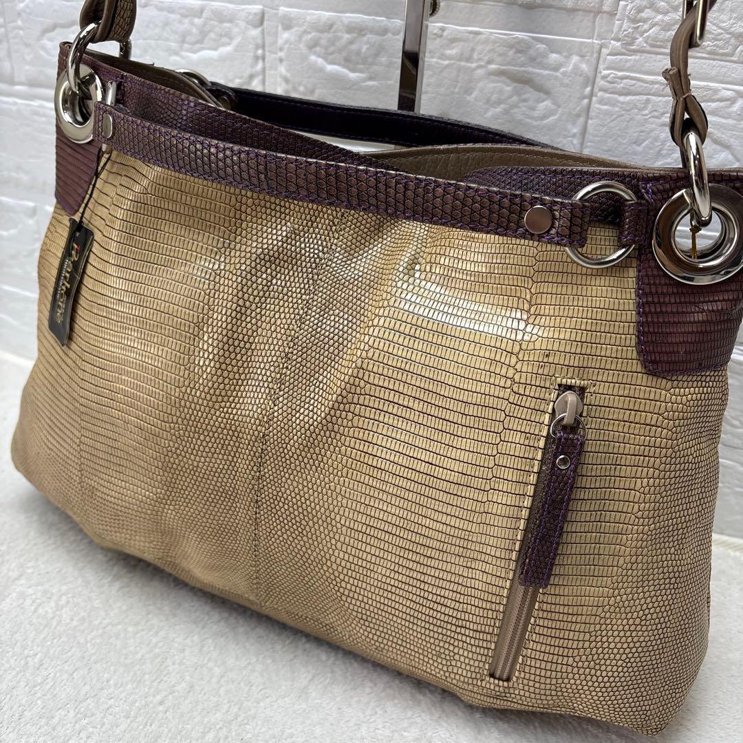 【未使用✨定価313,200円】JRA認定 リザード ショルダーバッグ トカゲ革