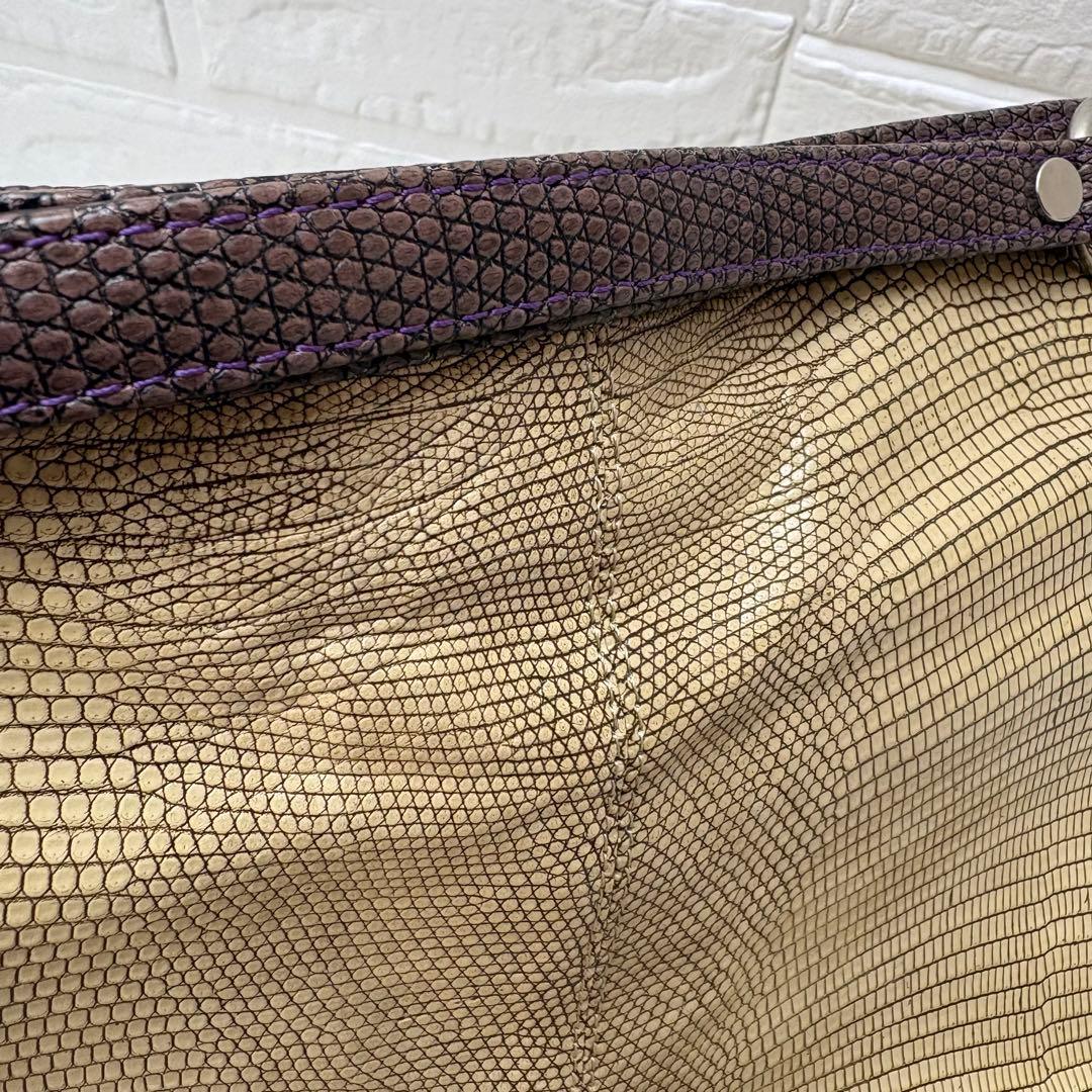 【未使用✨定価313,200円】JRA認定 リザード ショルダーバッグ トカゲ革