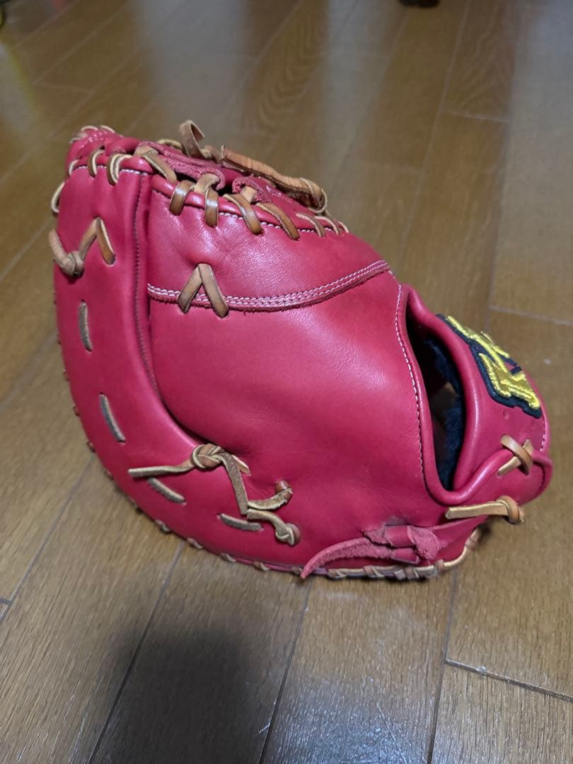 ハイゴールド 軟式用ファーストミット レッド