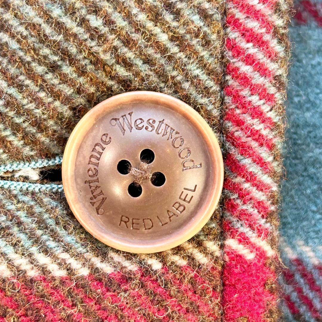 極美品✨ヴィヴィアンウエストウッド 変形ポンチョコート チェック マフラー付き