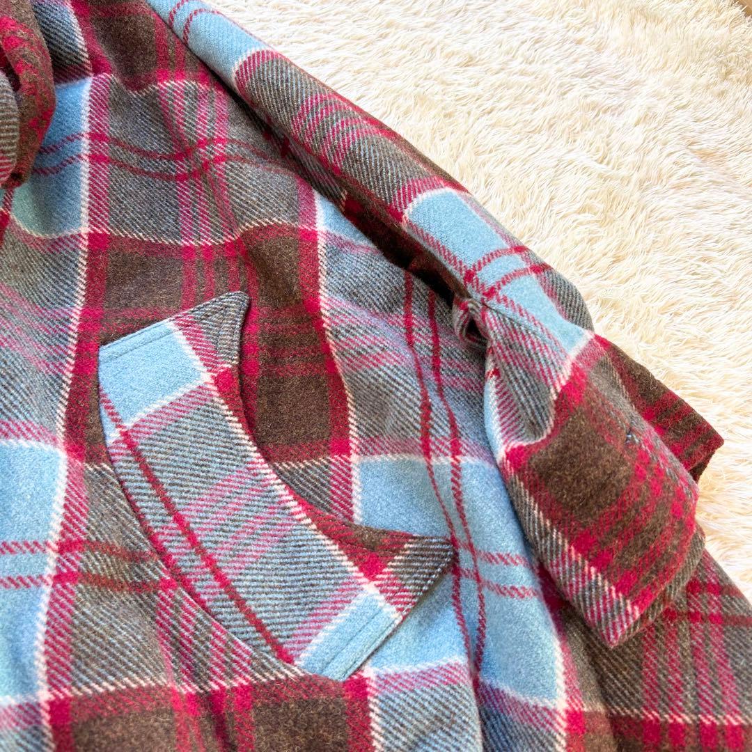 極美品✨ヴィヴィアンウエストウッド 変形ポンチョコート チェック マフラー付き