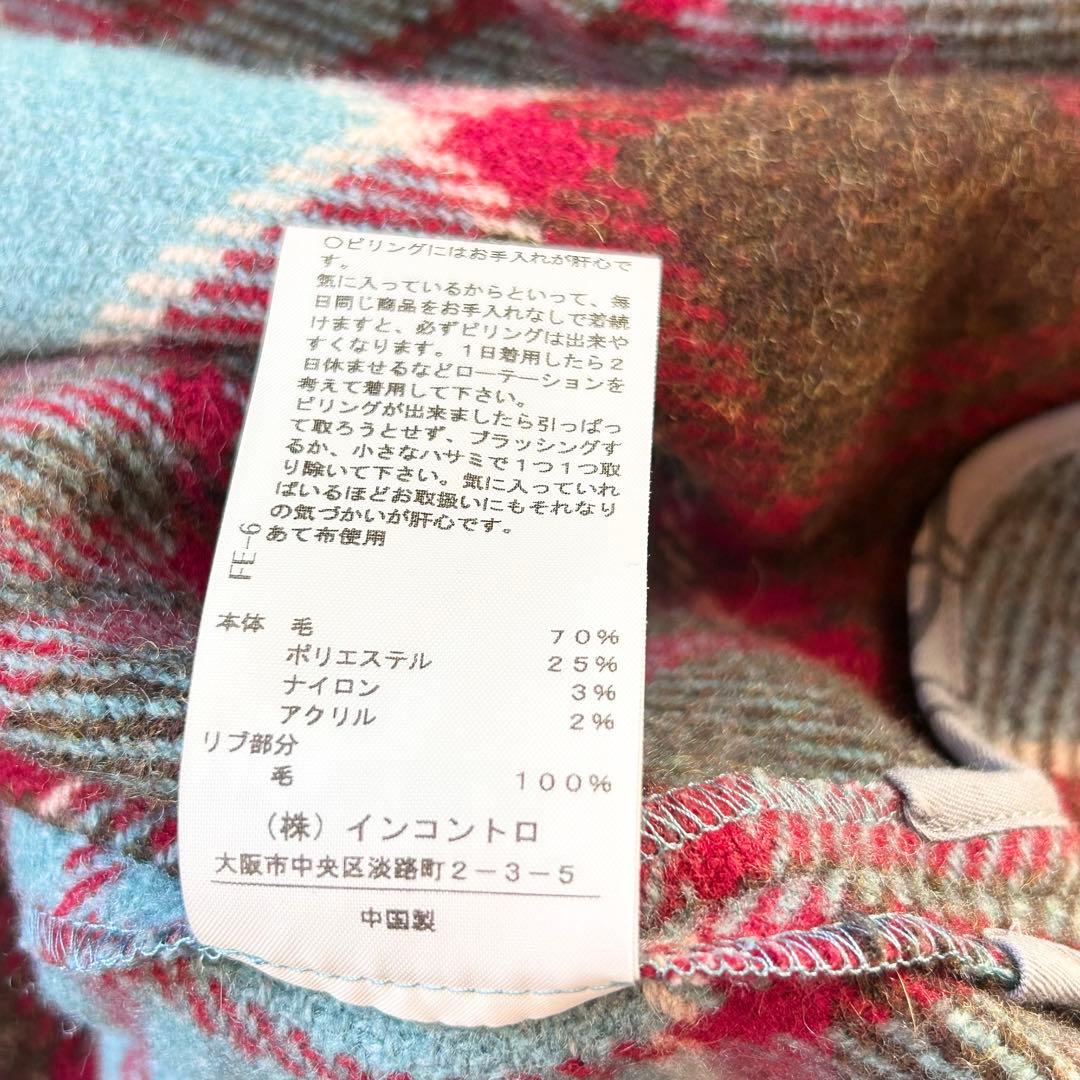 極美品✨ヴィヴィアンウエストウッド 変形ポンチョコート チェック マフラー付き