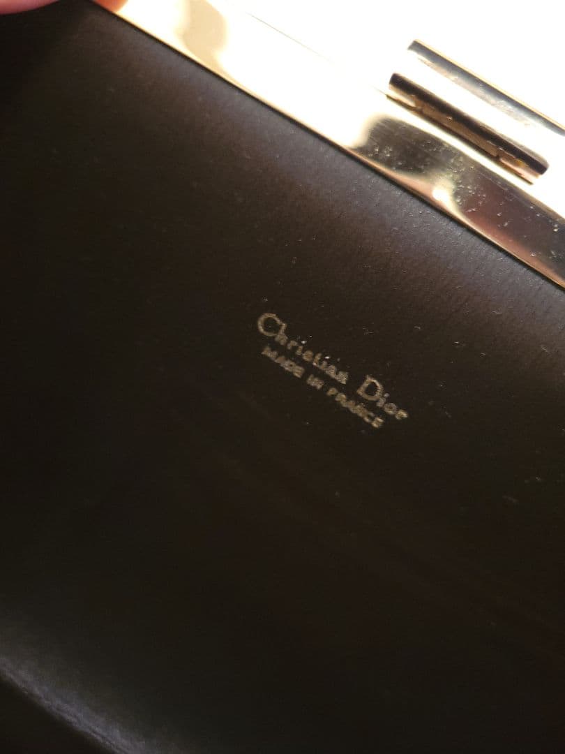 美品Dior ロゴ入り ブラウン クラッチバッグ