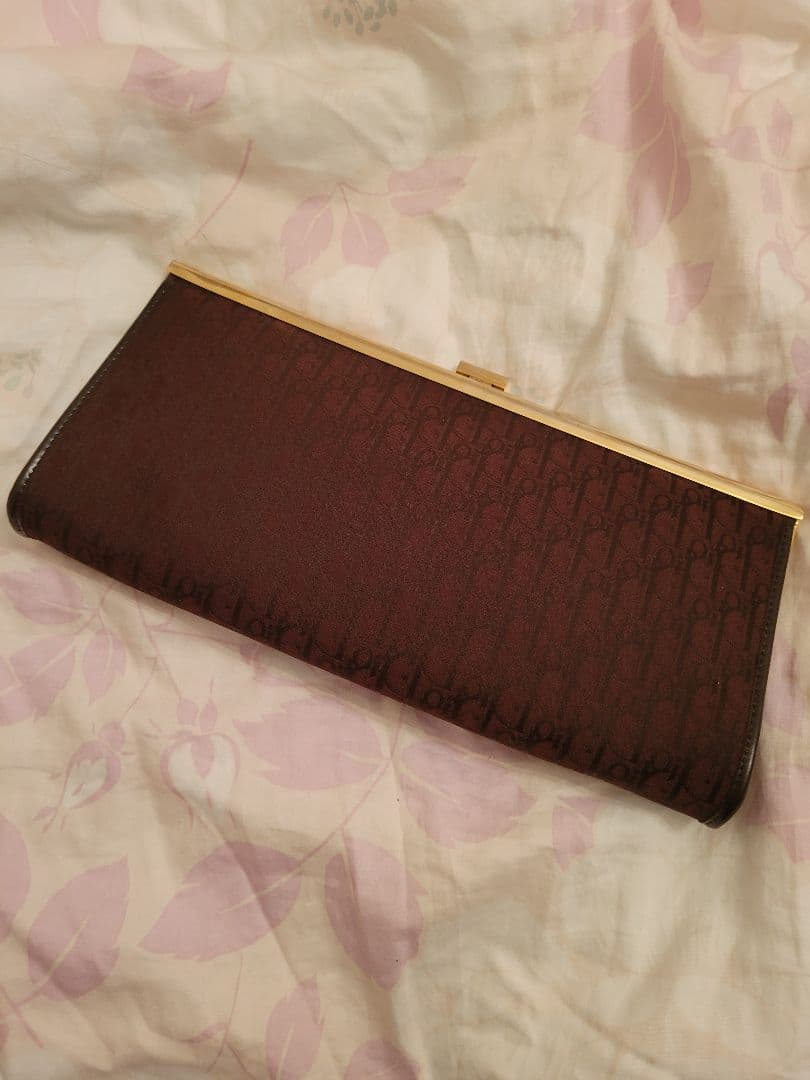 美品Dior ロゴ入り ブラウン クラッチバッグ