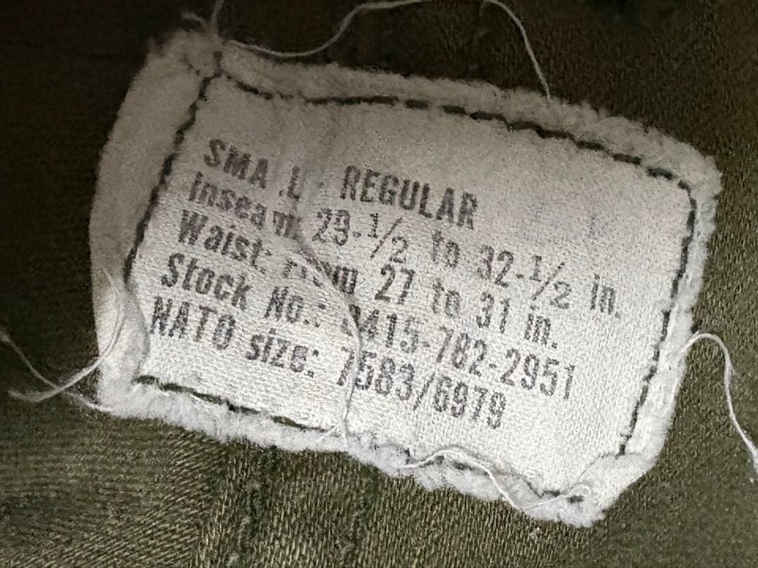 値下げ不可！希少米軍M-65フィールドパンツ　S-R 72年製　ゴールデンサイズ