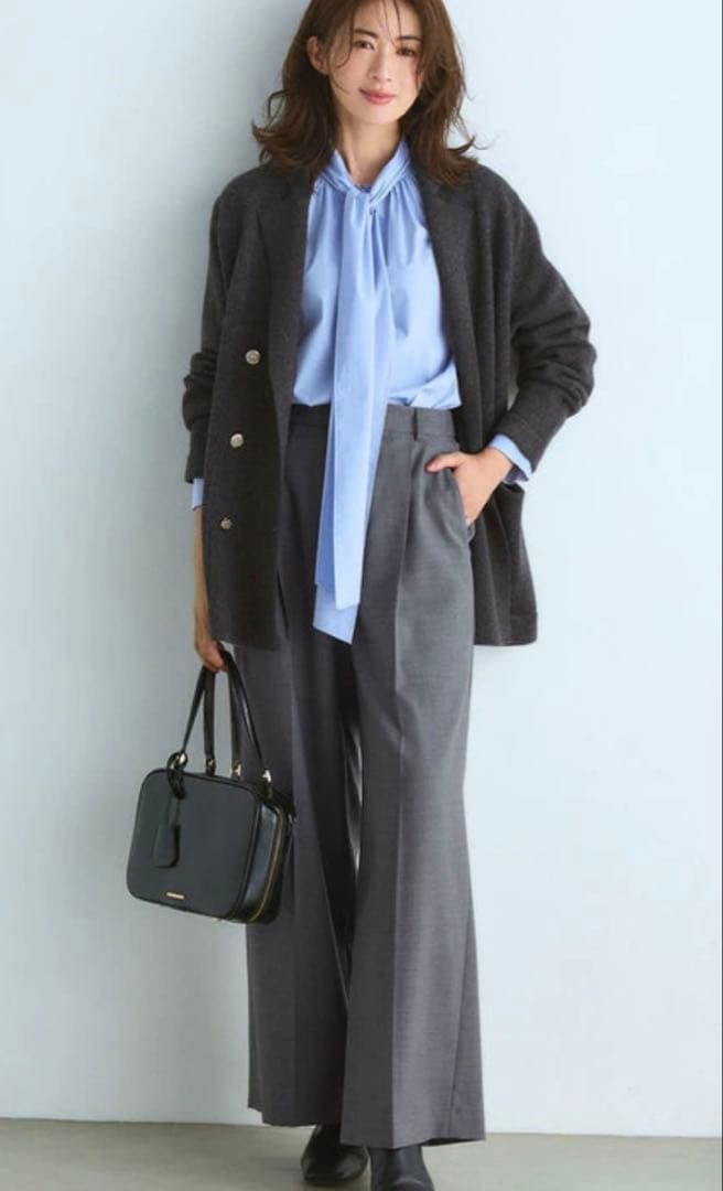 23区【見上愛さん着用】カシミヤブレンド ニット ジャケット