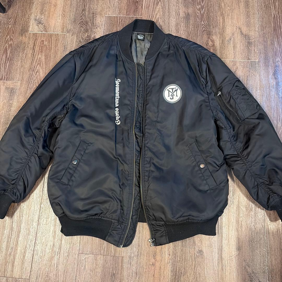 JOE MONTANA ブラック MA-1ジャケット XL