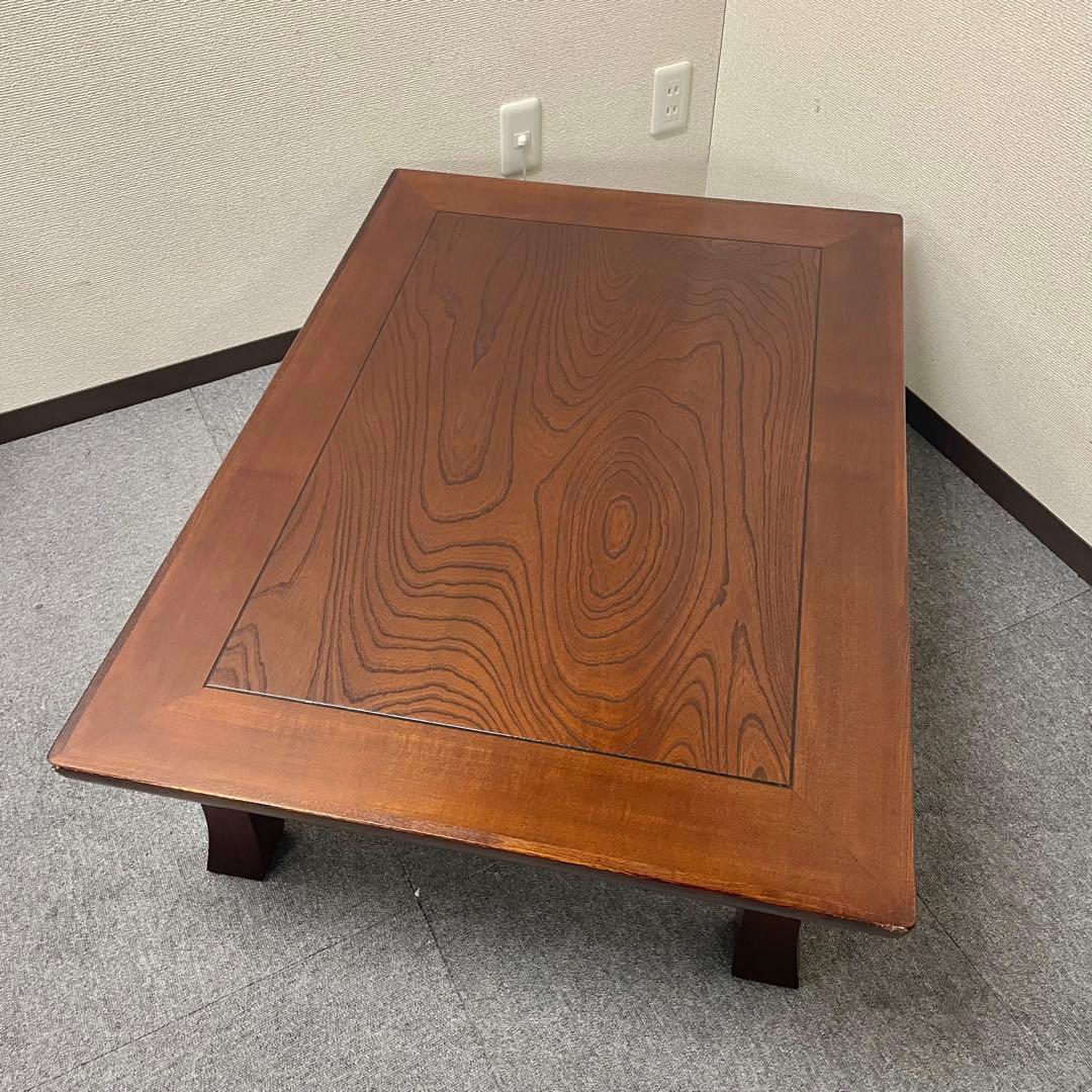 【うるし塗装】和モダン 座卓/センターテーブル ローテーブル（105×75） F