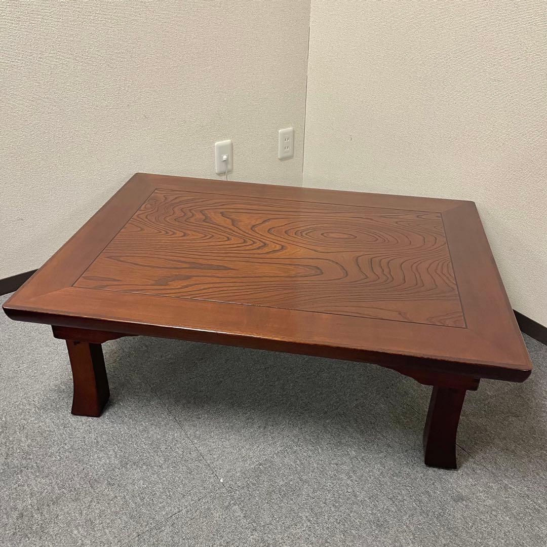 【うるし塗装】和モダン 座卓/センターテーブル ローテーブル（105×75） F