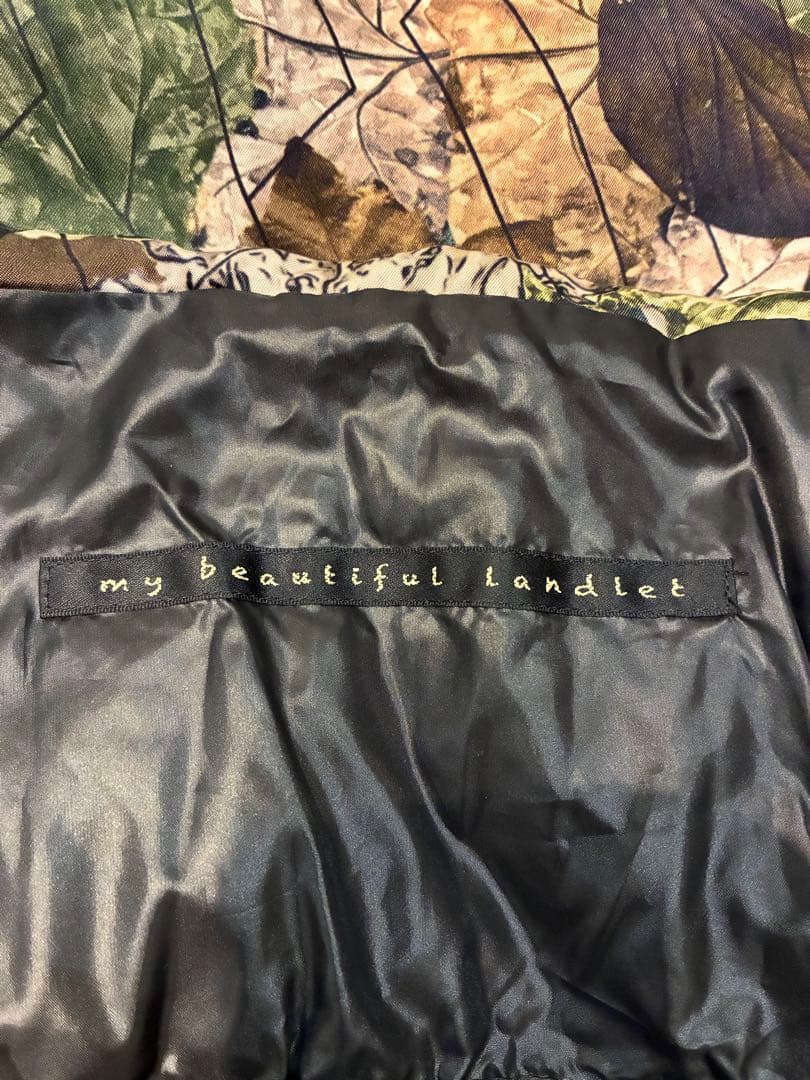 【22SS my beautiful landlet カモフラ柄ダウンストール】