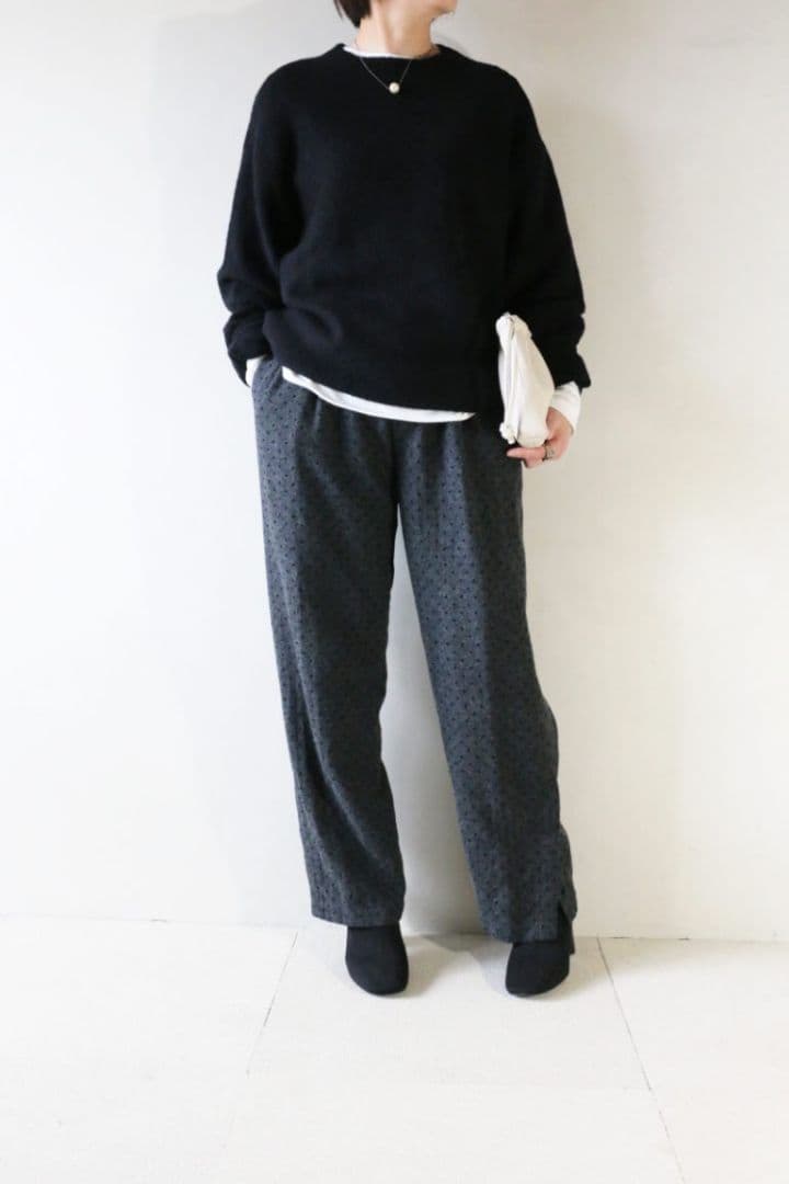 とき様 C6691 ウールドットパンツコーデ