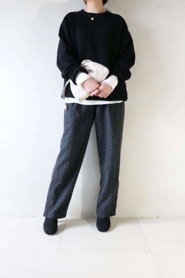 とき様 C6691 ウールドットパンツコーデ