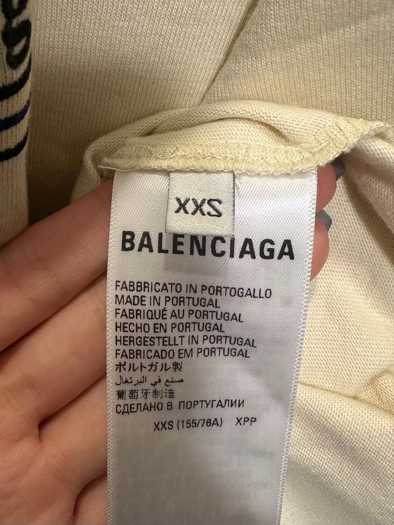 Balenciaga バレンシアガ Tシャツ クリーム色 ユニセックス XXS