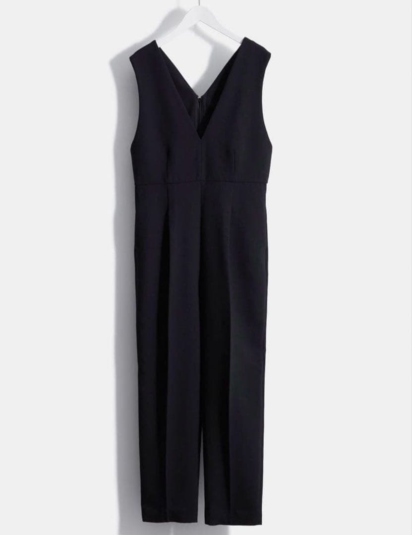 プラステ　ダブルクロスジャンパースーツ　ブラック