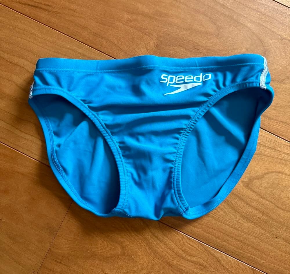 【美品】SPEEDO　ショートブーン　ターコイズブルー　ライフセーバー　競パン