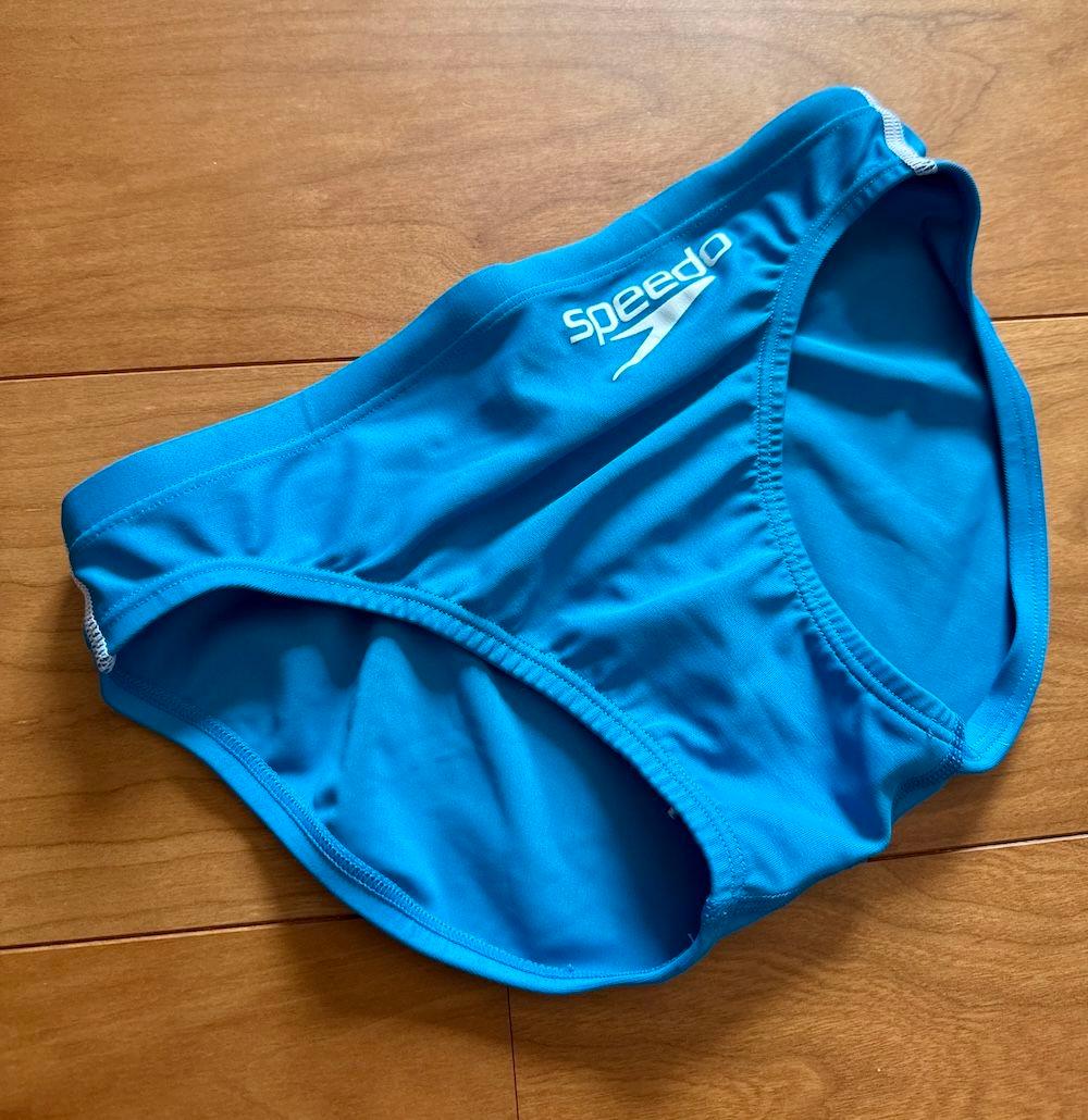 【美品】SPEEDO　ショートブーン　ターコイズブルー　ライフセーバー　競パン