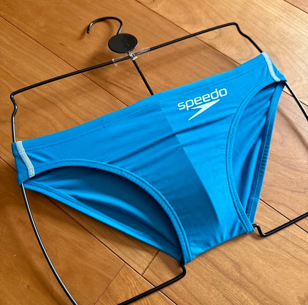【美品】SPEEDO　ショートブーン　ターコイズブルー　ライフセーバー　競パン