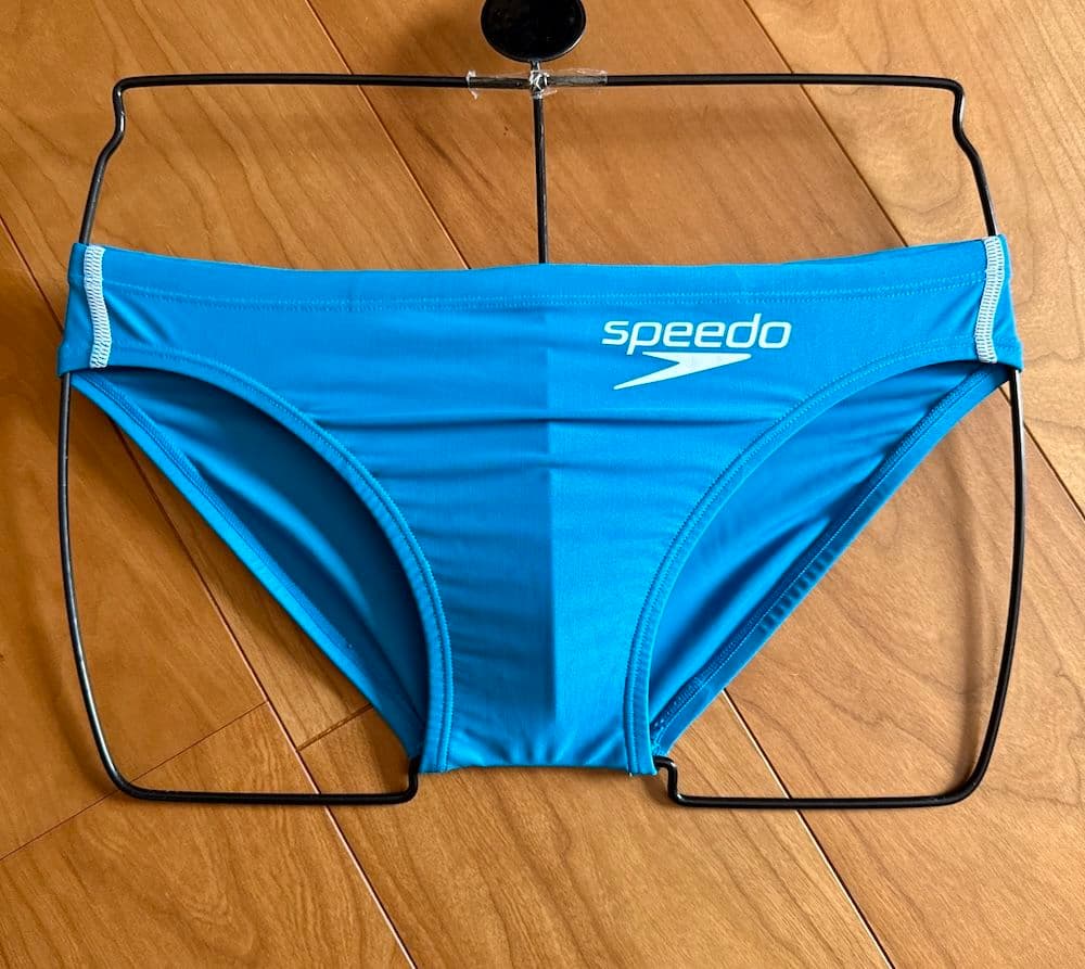 【美品】SPEEDO　ショートブーン　ターコイズブルー　ライフセーバー　競パン