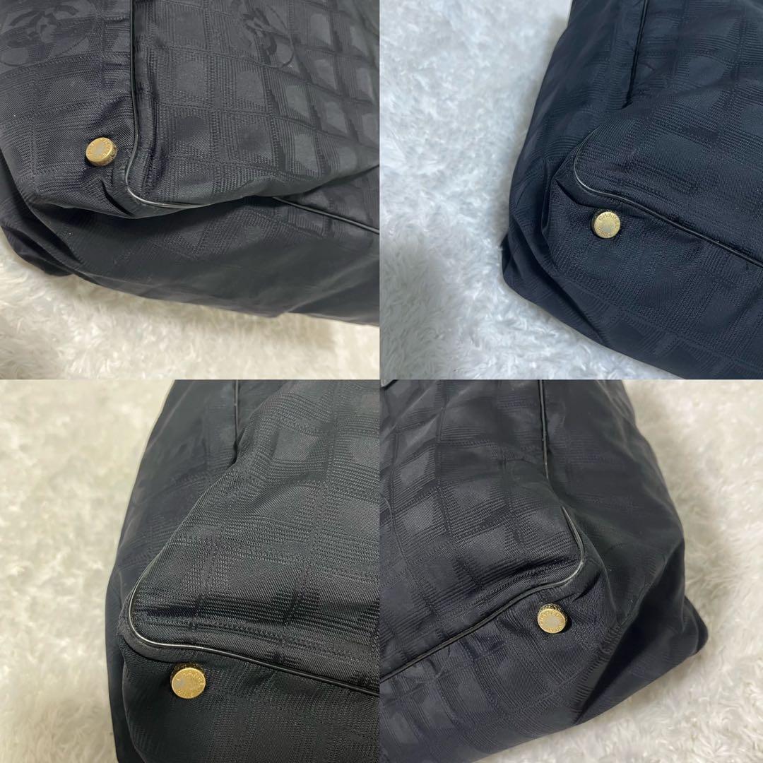 シャネル ニュートラベルライン トートMM 黒 ココマーク