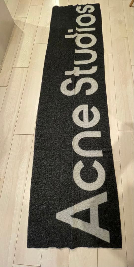 Acne Studios マフラー ブラック/グレー 200cm